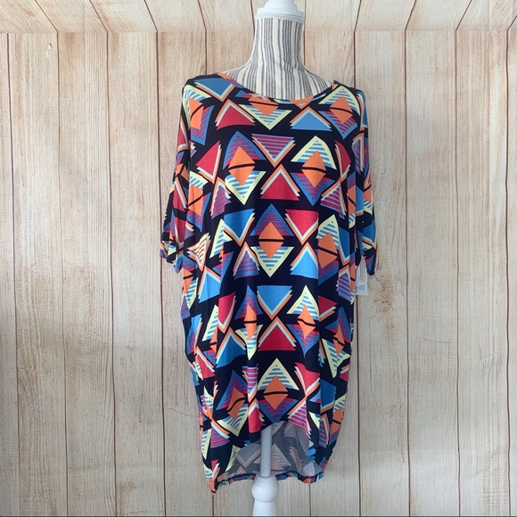 NWT LuLaRoe Small Irma Colorful Triangles - Picture 3 of 9